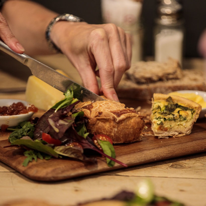 A Johns deli platter, charcuterie and cheese, Devon-sourced